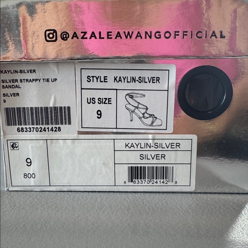 Azalea Wang Kaylin Sandal - Silver - NIB - Size 9 - Picture 8 of 8